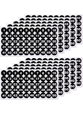 Number Stickers, Consecutive Number Stickers (1-50) 2.54cm Number Labels Waterproof Self-Adhesive Universal Label for Indoor Outdoor Daily Storage Uses (10 Sheets) - pzsku/Z38926F67DE836DA577D9Z/45/_/1732519376/065fbf63-4084-476b-8197-eab4b72fdfcc