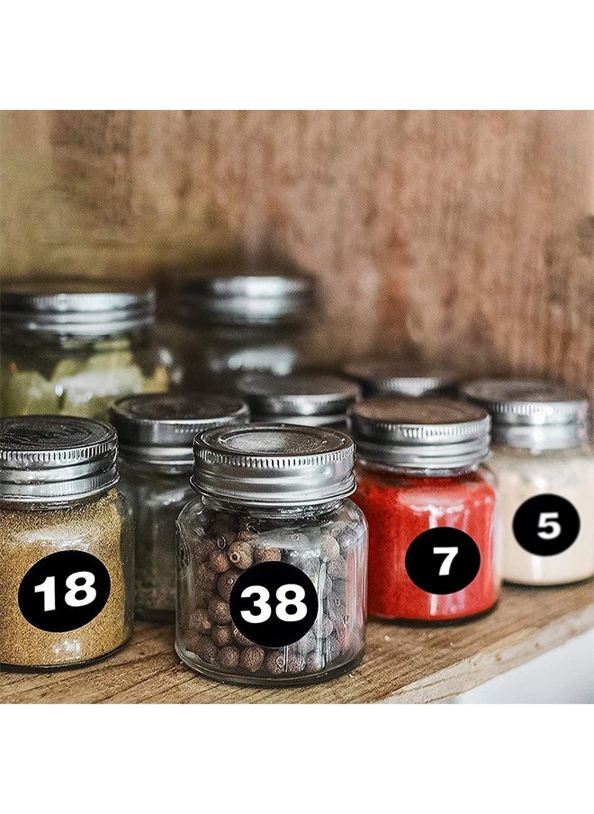 Number Stickers, Consecutive Number Stickers (1-50) 2.54cm Number Labels Waterproof Self-Adhesive Universal Label for Indoor Outdoor Daily Storage Uses (10 Sheets)