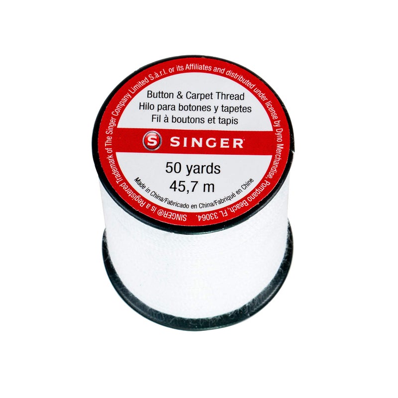 Singer 67100 Button & Carpet Sewing Thread, 50-Yards, White, 3.80 x 1.50 x 2.50 - Image 2