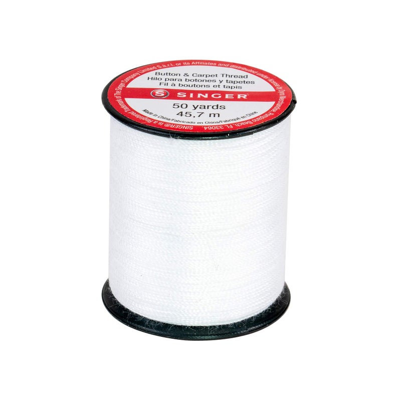 Singer 67100 Button & Carpet Sewing Thread, 50-Yards, White, 3.80 x 1.50 x 2.50 - Image 3