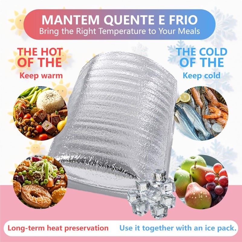 Smilco Reusable Insulation Bags Thermal Box Liners Metalized Box Liners Lunch Food Shopping Bag Insulated Lining Waterproof Insulation Package (20 Pack/ 11 In x 15 In) - Image 2