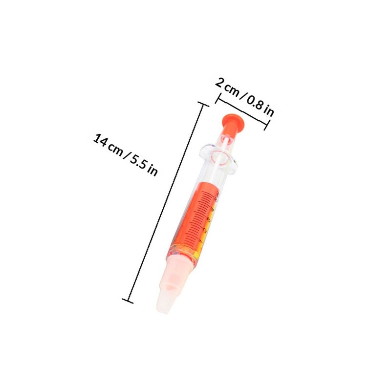 6pcs Practical Marker Pen Funny Syringe-shaped Highlighter Pen for Student - Image 2