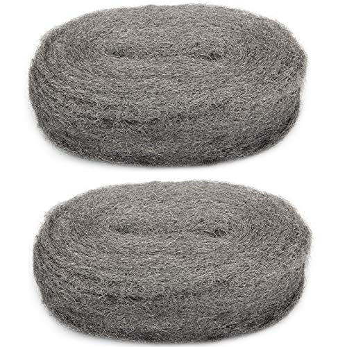 Papillon 60FT Steel Wool Fill Fabric Roll, Coarse Wire Wool Hardware Cloth DIY Kit, Gap Blocker to Keep Annoying Animals Away from Holes/Wall Cracks/Siding/Pipeline/Vents in Workshop/House/Garage - Image 1