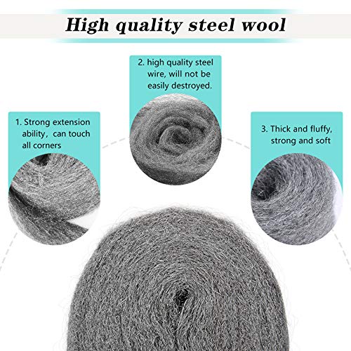 Papillon 60FT Steel Wool Fill Fabric Roll, Coarse Wire Wool Hardware Cloth DIY Kit, Gap Blocker to Keep Annoying Animals Away from Holes/Wall Cracks/Siding/Pipeline/Vents in Workshop/House/Garage - Image 3