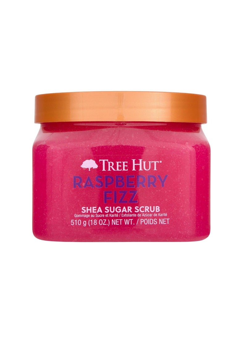 Tree Hut Shea Sugar Scrub raspberry Fizz  Exfoliating Body Scrub with Shea Butter, Natural Sugar & Essential Oils Deep Hydration, Smooth & Glowing Skin | 510g - Image 1