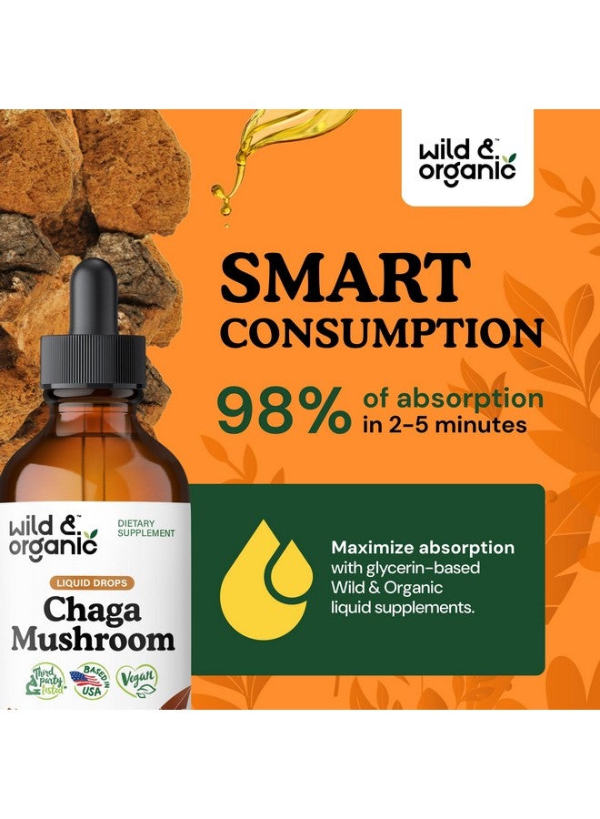 Wild & Organic Chaga Mushroom Drops - Immune Support with Chaga Extract - Liquid Mushroom Supplement for Immunity - Vegan, Sugar & Alcohol-Free Tincture - 4 fl oz - Image 4