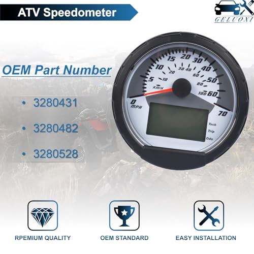 geluoxi Speedometer Cluster Assembly 3280528 Replacement for Polaris Sportsman 400 450 500 600 700 800 ATP 500 2004-2008#3280431 3280482 GELUOXI - Image 2