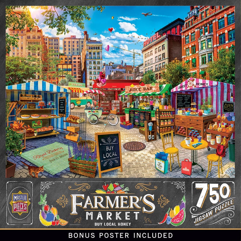 Masterpieces 750 Piece Jigsaw Puzzle for Adults and Family Buy Local Honey 18x24 - Image 4