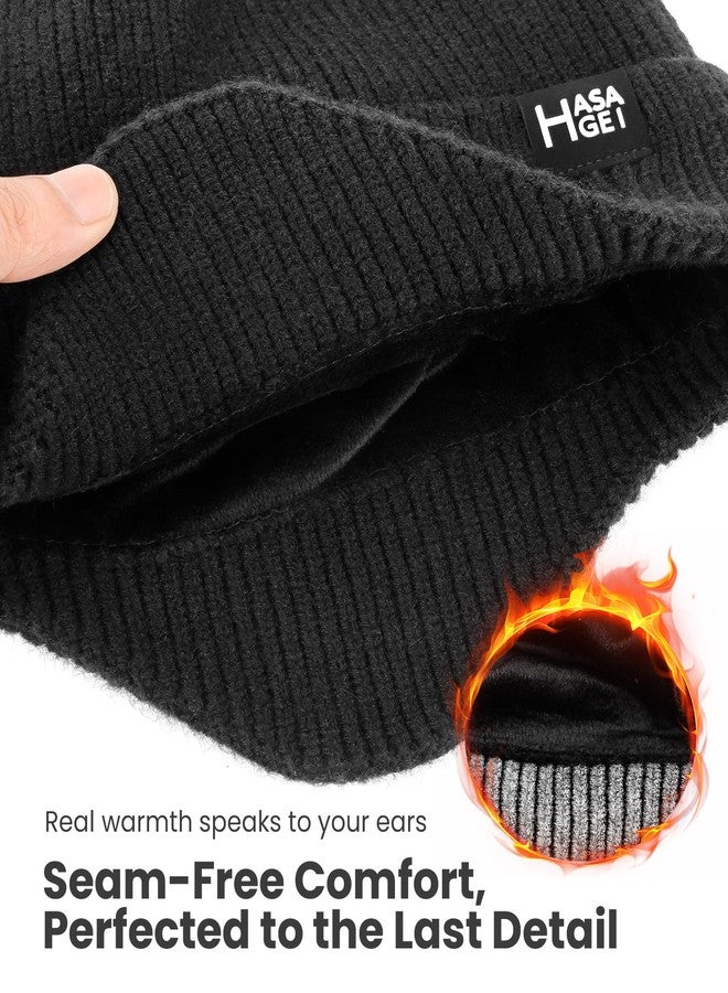 HASAGEI Ear Protection Beanie Hats for Men & Women - Warm Winter Knit Hats for Outdoor Hiking, Skiing, Running, Dog Walking - Image 5