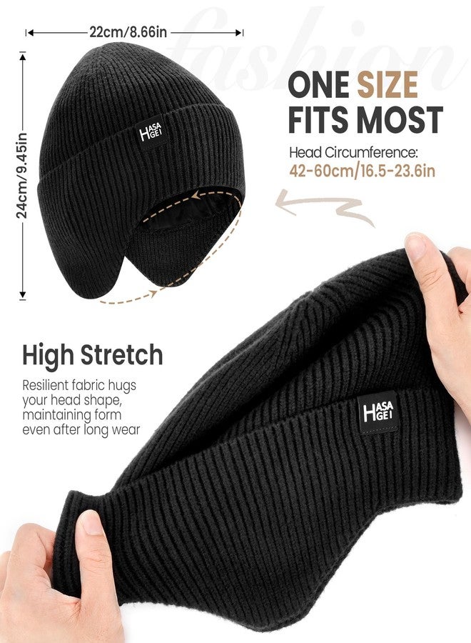 HASAGEI Ear Protection Beanie Hats for Men & Women - Warm Winter Knit Hats for Outdoor Hiking, Skiing, Running, Dog Walking - Image 3