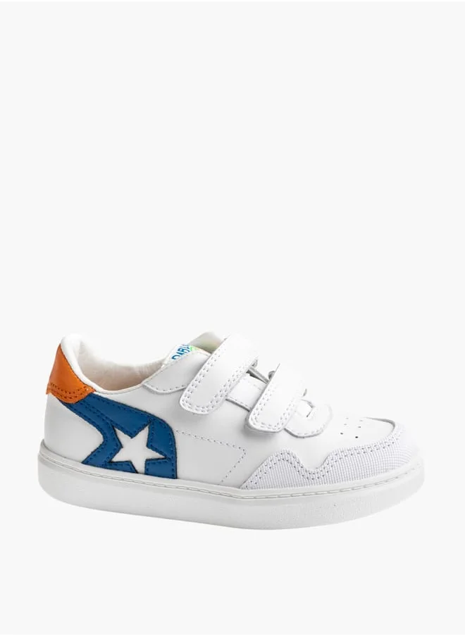 بابلوسكي Boys Textured Shoes With Hook & Loop Closure