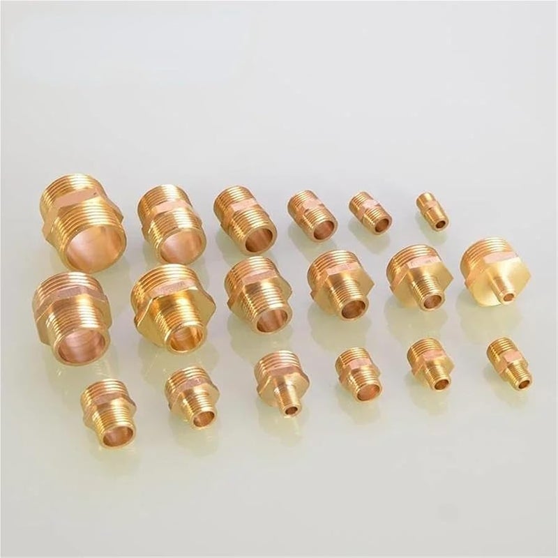 موصل خرطوم الحديقة 10 قطع 1/2 إلى 3/4 3/8 1 خيط تقليل إصلاح وصلة النحاس فقاعة محول حجم 1/8 × 3/8 - Image 4