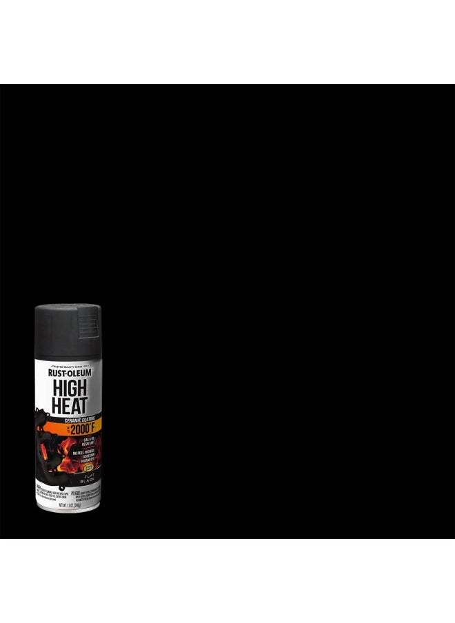 RUST-OLEUM Rust-Oleum 248903 12-Ounce 2000 Degree, Flat Black Automotive High Heat Spray Paint, 12 Ounce (Pack of 1)  - Image 2