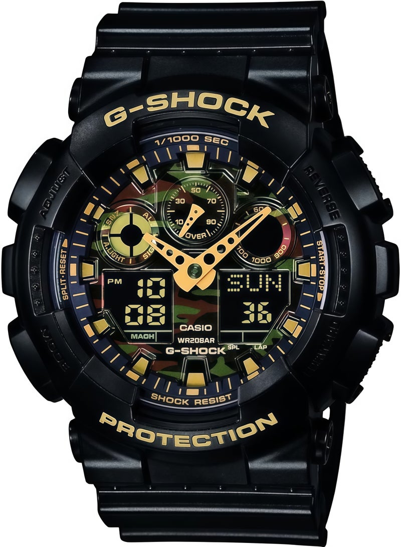 CASAON Casio G-SHOCK Camouflage Black and Gold Watch - Image 1