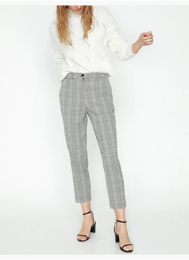 كوتون Check Trousers