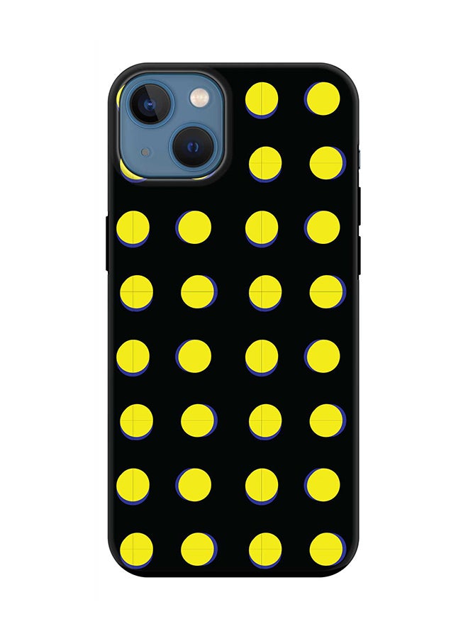 Stylizedd - Tough Pro Series Case for Apple iPhone 14 Dual Layer hybrid PC & TPU Customized Mobile Cover Shield with inner TPU protection Matte Finish - Yellow Dots - Image 1