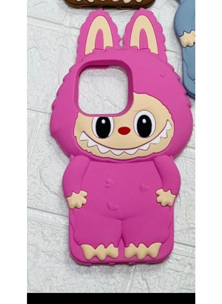 جراب Labubu الناعم المصنوع من السيليكون لهاتف iPhone 16 Pro ، جراب Monter ثلاثي الأبعاد مقاوم للانزلاق ومضاد للانزلاق، جراب رائع وجميل وفريد ​​من نوعه للأطفال والمراهقين - Image 1
