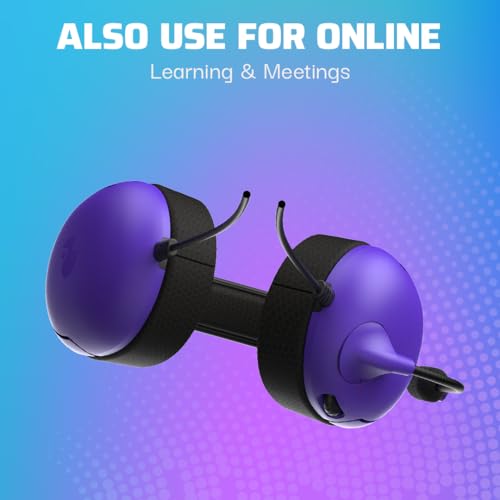 PDP AIRLITE Wired Stereo Gaming Headset, Officially Licensed Sony PlayStation 5, PS5/PS4/PS3/PC, Lightweight Durable Headphones, 3.5mm Audio Jack, Noise-canceling Flip-to-Mute Mic, Ultraviolet Purple - Image 3