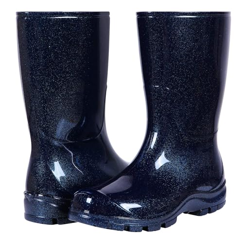 Asgard Women's Mid Calf Rain Boots Short Rubber Boots Waterproof Garden Shoes Starry Blue 40 (9) - Image 4
