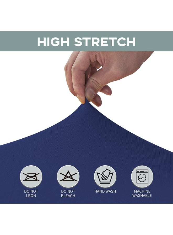 MostNow Kitchen Spandex Tablecloth 1 Pack، غطاء طاولة مستطيل مطاطي محكم ومناسب وقابل للغسل ومقاوم للتجعد للاحتفالات وحفلات الزفاف والمآدب (6 أقدام) (أزرق) - Image 5