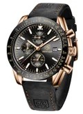BENYAR BY BENYAR Mens Watches Analog Quartz Chronograph Waterproof Wrist Watches for Men Business Work Casual Designer Dress Watch with Calendar Elegant Gifts for Men