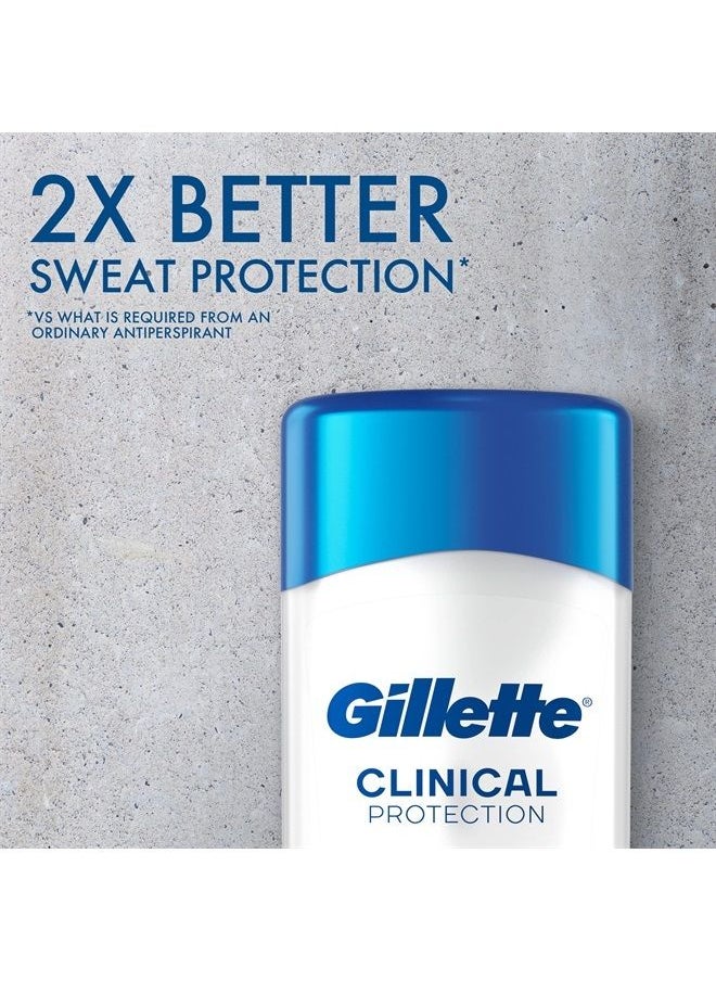 Gillette - Clinical Strength Clear Gel Men's Antiperspirant and Deodorant, 72-Hour Sweat Protection, Cool Wave, #1 Clinical Brand For Men, 1.6 oz (Pack of 3) - Image 1