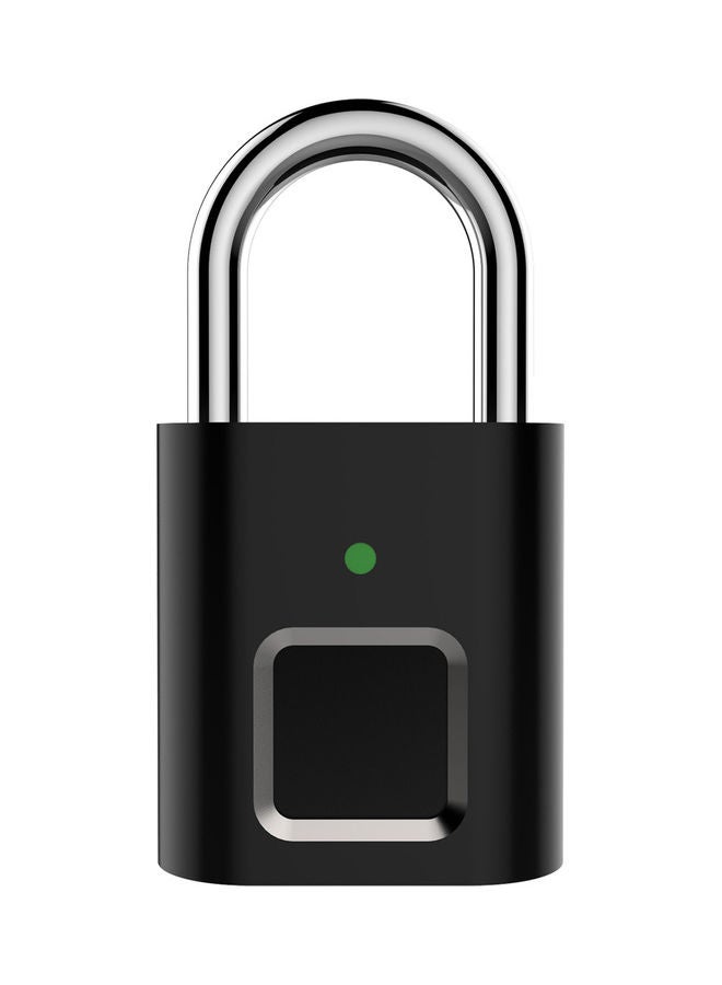 Smart Fingerprint Padlock Portable Intelligent Lock For Luggage and Travel Black - Image 1