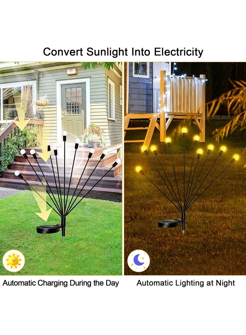 BLOOMING TIME Waterproof Outdoor Solar Lights, Auto On/Off, Decorative Solar Stake Lights for Yard Patio Pathway Landscape(2‑Pack) - Image 3