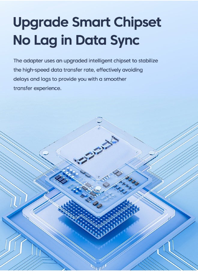 محول Toocki OTG من USB-C  إلى USB-A  – نقل بيانات عالي السرعة USB 3.0 وشحن موثوق – مصنوع من الألمنيوم، صغير الحجم ومحمول (أسود)  - Image 3