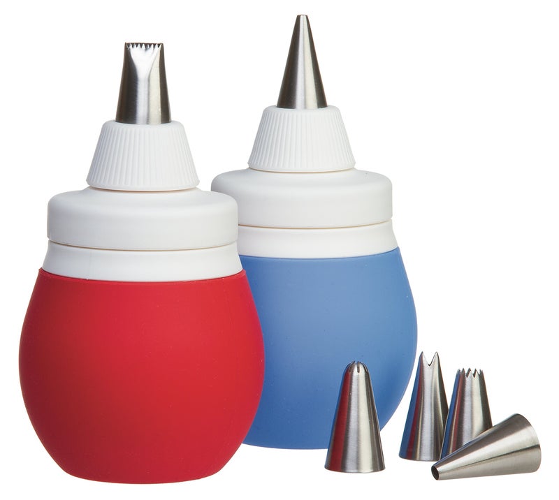 PrepWorks Decorating Kit - Complete Set for Cake, Cupcake, and Cookie Decorating with Piping Tips, Bags, and Accessories