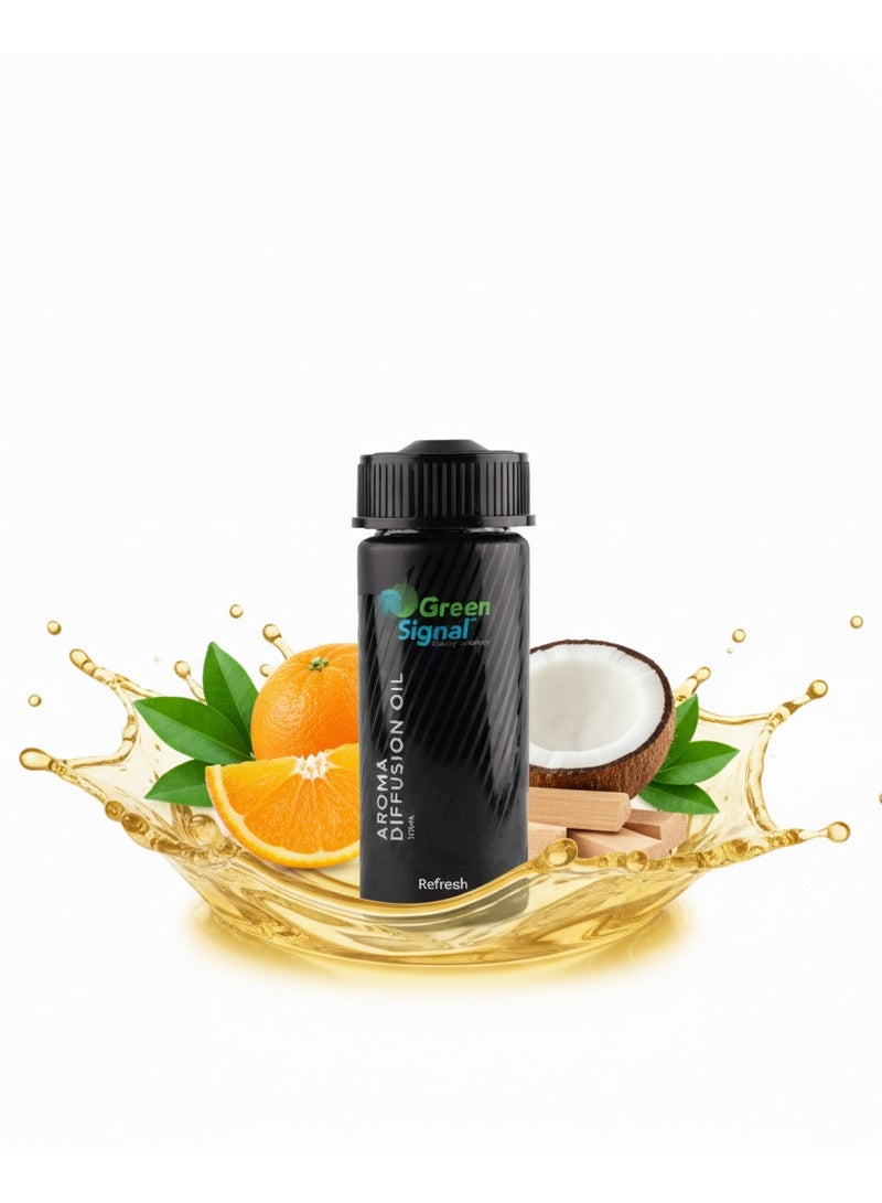 جرين سيجنال زيت عطر ريفرش  170 مل – رائحة منعشة ونظيفة لأجهزة الدفيوزر – زيت عطري مركز يدوم طويلاً للمنزل والمكتب - Image 1