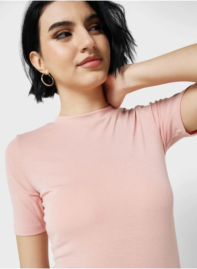 Ginger Basics Fitted Crew Neck Bodysuit
