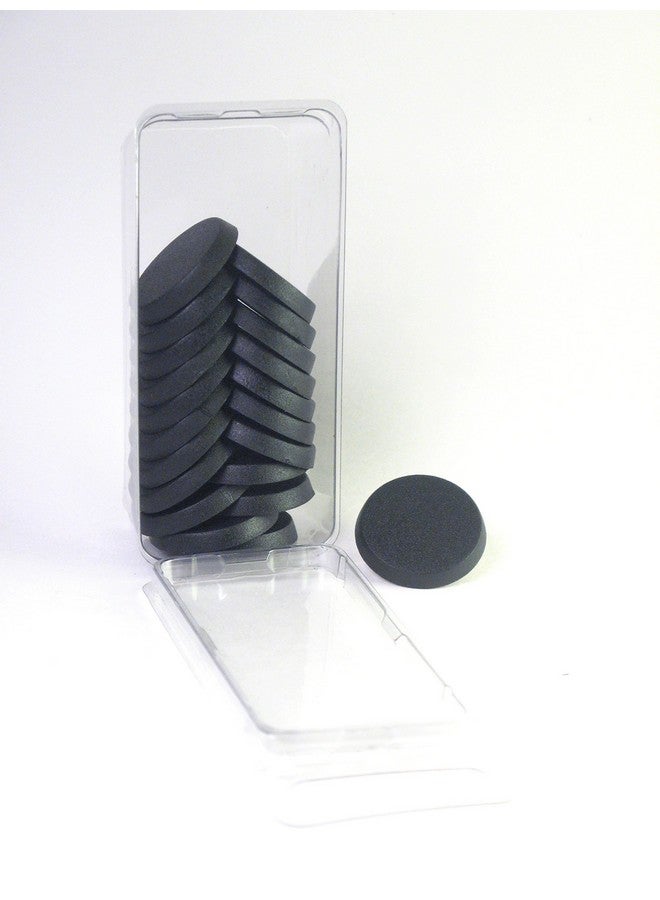 Hedral Value Pack of 20-25MM Round Black Light Infantry Miniature Model Bases for Tabletop or Miniature Wargames - Image 1