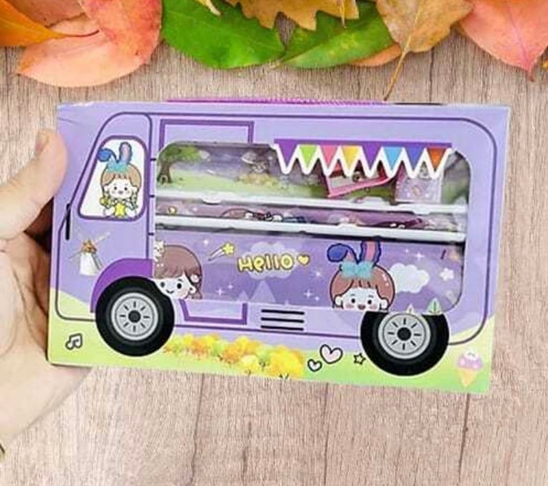 Returngifts- Pack of 6 Stationery kits with pencil box - Birthday returns gifts for kids party in bulk. Best return gifts for boys and girls age 3 to 10 years (Design 3) - Image 2