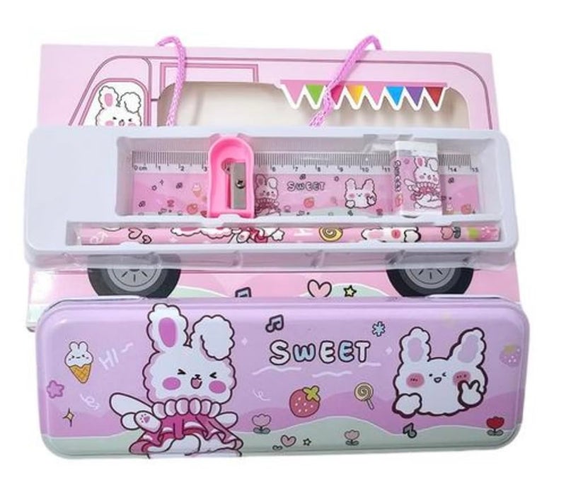 Returngifts- Pack of 6 Stationery kits with pencil box - Birthday returns gifts for kids party in bulk. Best return gifts for boys and girls age 3 to 10 years (Design 3) - Image 4