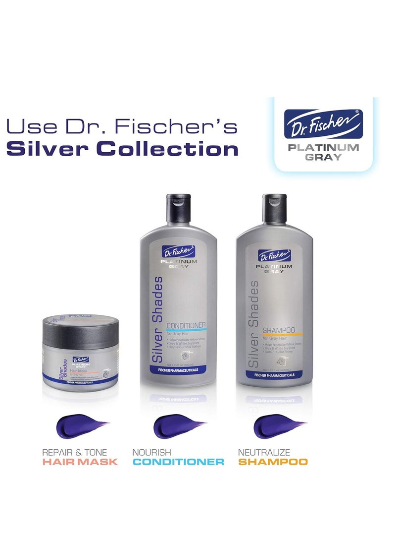 Dr. Fischer Purple Hair Mask for Silver, Blonde, Bleached, Highlighted or Color Treated Hair - Removes Orange and Yellow Brassiness, Toner Purple Mask - Image 4