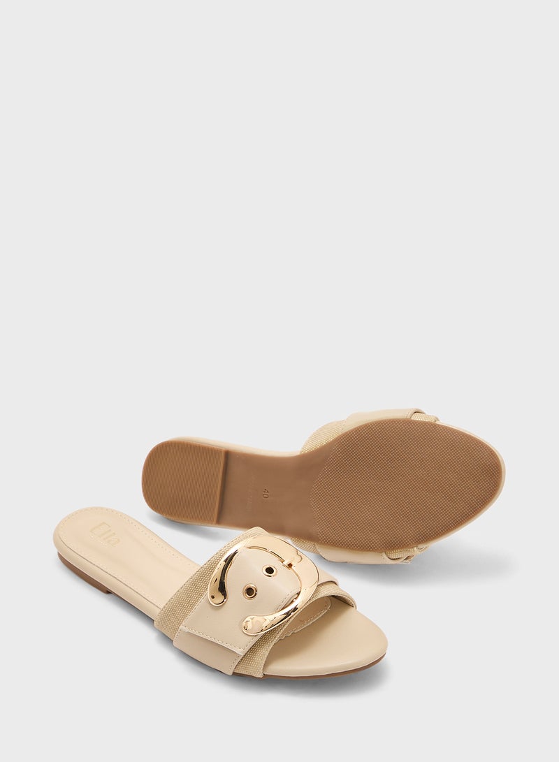 ELLA Flat Sandal With Buckle  - Image 3
