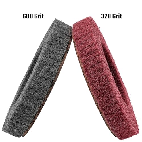 NuoDunco 10Pcs 320 & 600 Grit Scour Flap Disc 4 1/2 Inch Angle Grinder Attachment for Metal & Wood Scouring Pad Polishing Sanding Disc Paint Rust Remover Wheel - Image 5