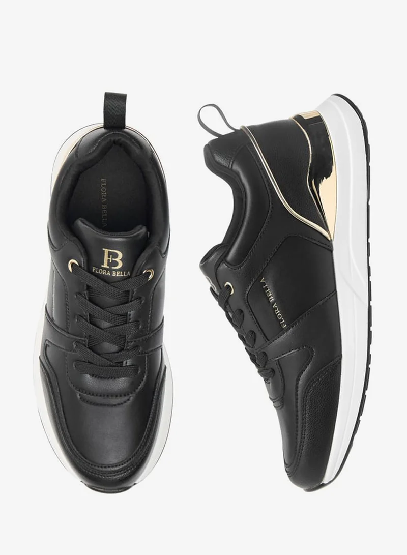 Flora Bella By Shoexpress Womens Panelled Ankle Sneakers With Lace-Up Closure