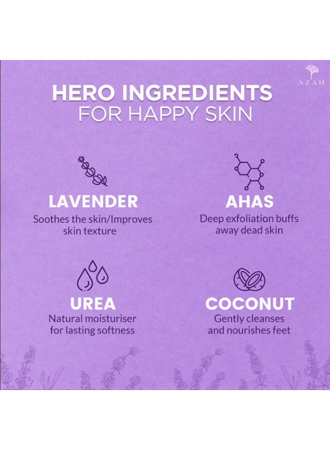 AZAH foot mask peeling pair of 1 peel off cracked feet exfoliating foot care home foot sheet lavender mask sheet - Image 5