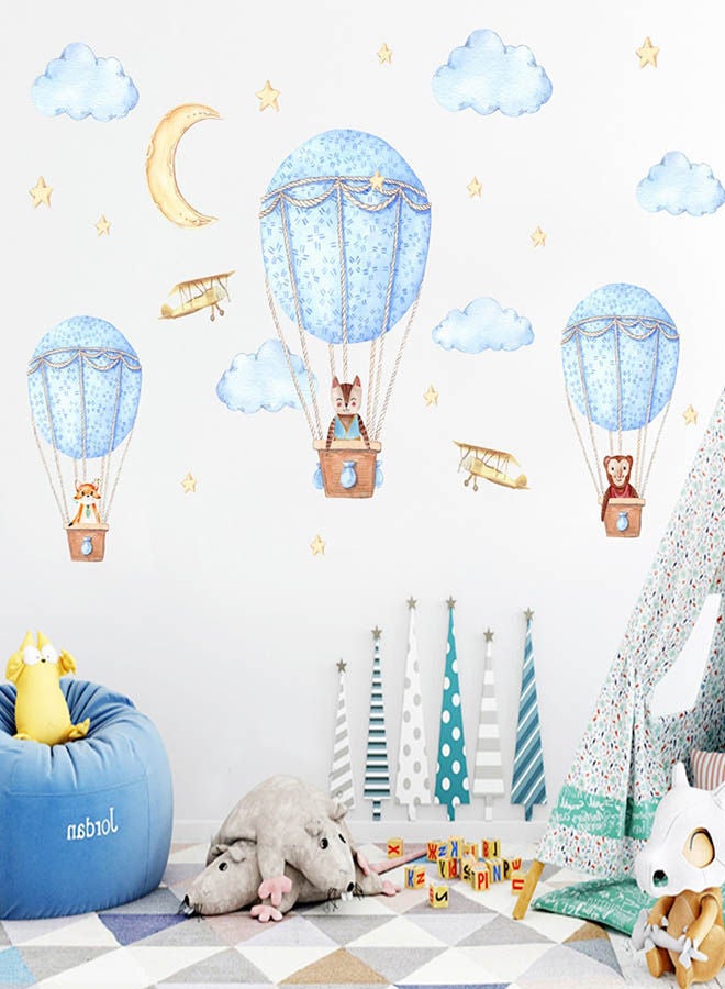 نيبمينينت ملصق جداري بتصميم منطاد الهواء الساخن متعدد الألوان 60x90سم - Image 4