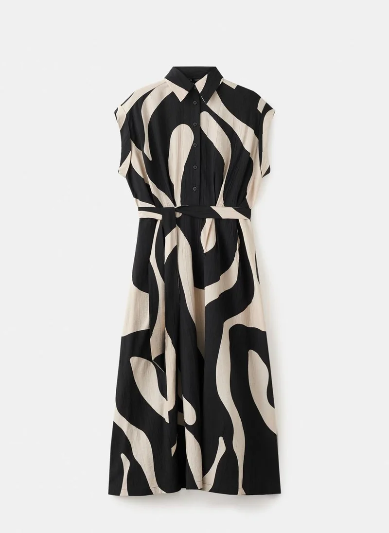 MANGO  Long printed shirt dress for Women | Best Price UAE