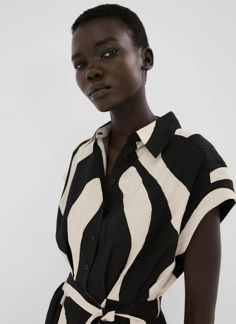 MANGO  Long printed shirt dress for Women | Best Price UAE