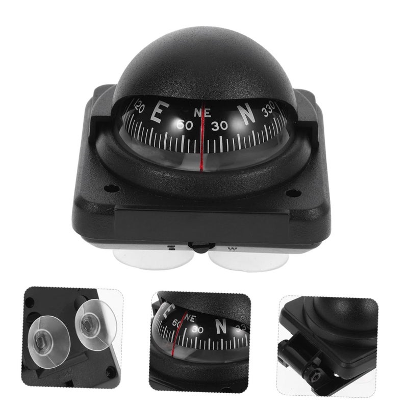 Magnetic Car Compass Ball Portable Dashboard Mount with Adjustable Declination for Vehicles - Image 3
