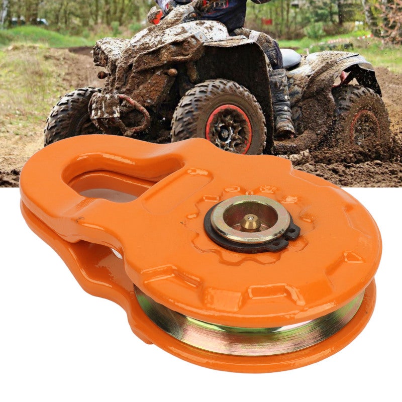 Snatch Block: 12,500 Lbs Working Load Limit, Durable Wear Resistant Steel Construction - Smooth Operation With Heavy Duty Dowel Bearings, High 25,000 Lbs Breaking Strength for Winch Recovery, Tractor, - Image 4