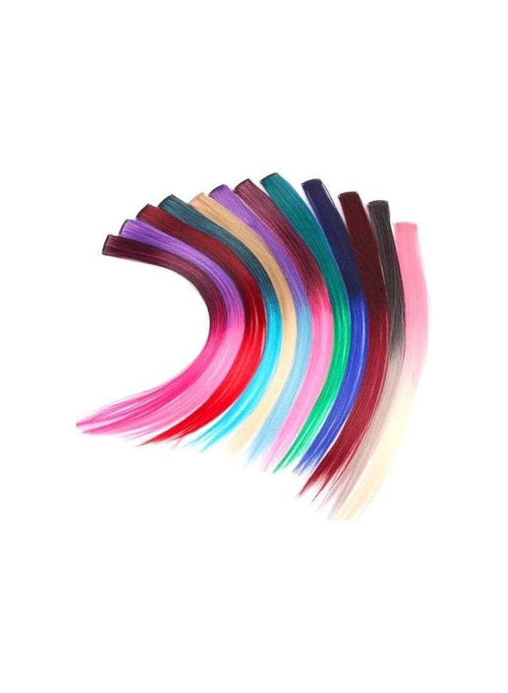 وصلات شعر بكلبس خصل ...باكت يحتوى على 12 قطعة الوان مختلفة يتم توريد الالوان المتاحة قد تختلف الالوان عن الصورة - Image 1