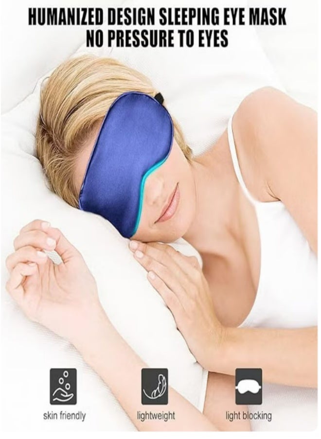 SUMRISE Silk sleep mask with hot and cold gel ice pack for relieving eye fatigue, a cooling eye mask suitable for sleep and travel. - Image 1