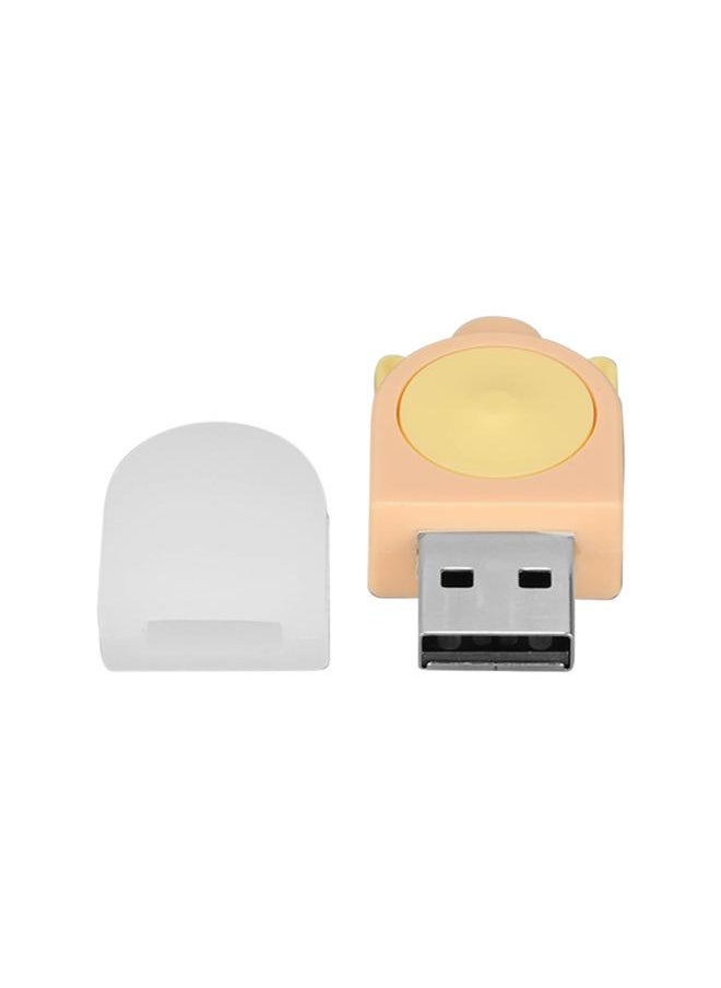 Thoraya Cat ear USB flash drive mini cute USB flash drive gift USB flash drive car USB flash drive creative cartoon USB flash drive orange yellow 16GB  - Image 3