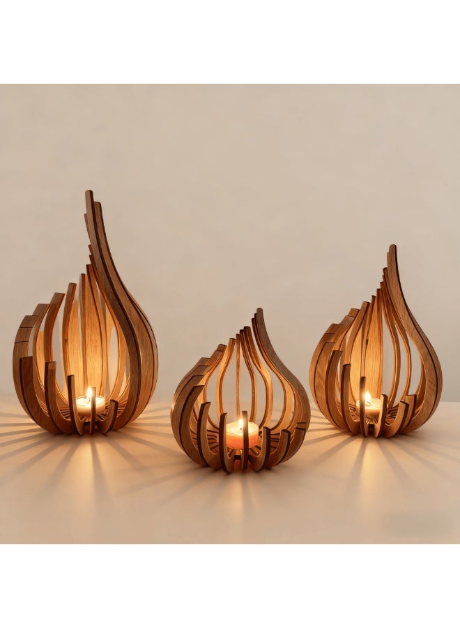 DIY Wooden Candle Holder, Decorative Piece, Candlestick, Small - Image 4