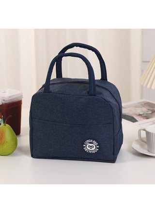 Modern Simple Solid Color Aluminum Foil Insulated Lunch Box Bag Style Handheld Bento Bag Pure Color Cross-border E-commerce Navy blue - pzsku/Z38948155B1111F1CDC1FZ/45/1746213898/b9c3b05f-4f25-4783-addd-07d2329aac8f